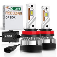 Gview G12W New Design LED Canbus H8 H9 130w H11 30000LM Ampoules de phares à LED pour accessoires de voiture
