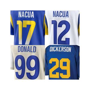 2025 Genähte American Football Trikots Los Angeles 17 Nacua 99 Aaron Donald 29 Dickerson - Product Image 1