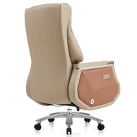 Fauteuil de bureau électrique inclinable en cuir, style moderne et luxueux, idéal pour les bureaux à domicile