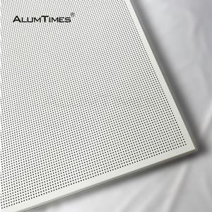 Plaques de <span class=keywords><strong>plafond</strong></span> acoustiques <span class=keywords><strong>600x600</strong></span> en aluminium, clipsables, ignifuges, insonorisées, pour <span class=keywords><strong>plafond</strong></span> suspendu en métal pour centre commercial - Product Image 5