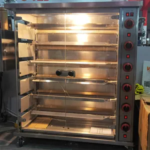Chuangyu komersial horno de untuk pollo panggang rotisserie panggang gas listrik mesin pemanggang rotisserie oven ayam