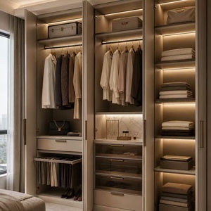 BALOM Wood Built-in Modern Bedroom Closet with Soft Close Drawers Custom Color Size OEM Factory Direct CE Certified - Product Image 2