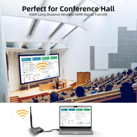 Kit Extensor HDMI Inalámbrico SY, Compatible con 1080P Full HD 200m, 1 PAR, Transmisor y Receptor HDMI Inalámbrico con Salida en Bucle HDMI e IR
