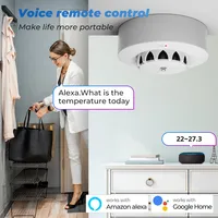 Thermomètre hygromètre Tuya, détecteur d'alarme de fumée, capteur de fumée GooGoo, capteur intelligent WiFi pour la maison, utilisation en intérieur