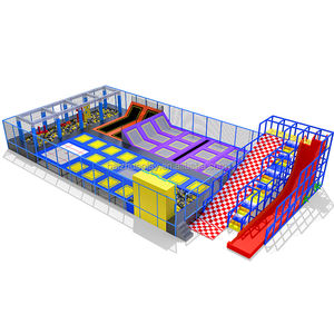 Sports extrêmes Free Jump Trampolines géants Tumbling Park et Ninja avec Dodgeball Foam Pit Climbing Wall Devil's Slide - Product Image 2