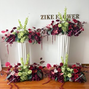 Area giardino all'aperto moderno tavolo Scape finta composizione floreale nido di uccello centrotavola misto verde laurea a mano seta - Product Image 5