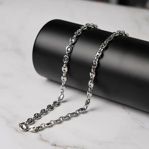 Gros Bijoux En Acier Inoxydable 7mm Largeur Plaqué Or, Or Rose, Noir et Argent Graine De <span class=keywords><strong>Café</strong></span> Chaîne De <span class=keywords><strong>Maille</strong></span> - Product Image 4