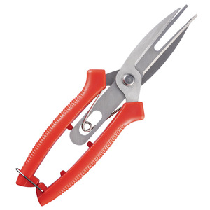 Tijeras de podar Pinheng de acero inoxidable con mango de plástico rojo, podadora de bypass para injerto de frutas, verduras, bonsáis y flores. - Product Image 1