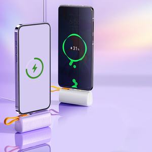 Batterie externe portable 5000 mAh, mini chargeur de téléphone portable d'urgence, format porte-clés, mince, station d'alimentation externe portable - Product Image 6