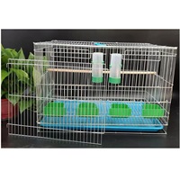 Cage à oiseaux en métal galvanisé de grande taille, robuste, épaisse et plaquée, cage d'élevage spacieuse pour perruches, mynas, calopsittes, usage quotidien