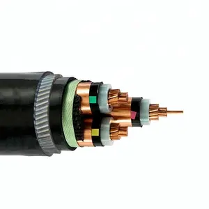Kabel Daya Listrik Voltase Tinggi 12/20KV, 3 Core 240 Mm2 CU/XLPE/SWA Kabel Lengkung