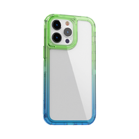 Luxe dégradé couleurs pare-chocs acrylique clair dur couverture arrière cristal coque de téléphone pour TECNO SPARK GO 2025 4 en 1 étui