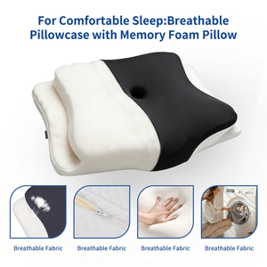 <span class=keywords><strong>Almohada</strong></span> de Espuma Viscoelástica Cervical JeeBay OEM ODM Ergonómica, Transpirable, Lavable, con Funda, para Dormir de Lado, Alivia la Presión - Product Image 6