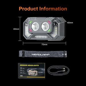 Wosen siêu sáng ngoài trời sóng cảm biến màu đỏ màu xanh ánh sáng điều chỉnh góc USB sạc <span class=keywords><strong>Led</strong></span> Đèn Pha đèn pha - Product Image 6