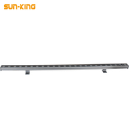 Lampe murale LED RGBW IP65 grise 18W 24W, corps en aluminium, barre linéaire, éclairage pour façade de bâtiment