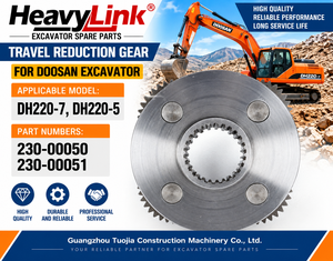 Ensemble d'engrenages de réducteur de translation pour excavatrice Doosan DH220-7 DH220-5, référence 230-00050 230-00051 - Product Image 2