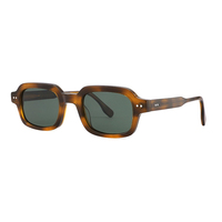 Lunettes de soleil rétro à petite monture carrée 4 couleurs classiques en acétate hors du cercle tendance hommes et femmes
