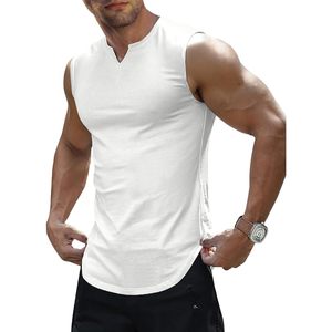 Camiseta sin mangas acanalada FOXA para hombre, para entrenamiento, gimnasio, fitness, 100% algodón, transpirable - Product Image 1