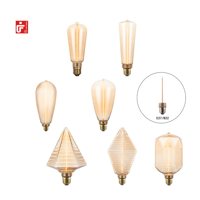 Amber Led Filament Bulb E14 Vintage Hanging Vintage Edison Bulb Big Oversize Bulb Pendant Light Droplight Chandelier