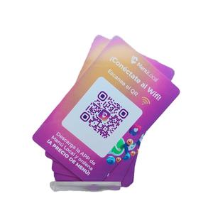 Tarjeta de PVC con Código QR Impreso con el Logotipo de GSC 213 / 215 / 216 13.56mhz NFC para Tarjetas de Visita/ Tarjetas de Reseña de Google - Product Image 1