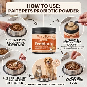 Suplemento Probiótico para <span class=keywords><strong>Perros</strong></span> y Gatos, Aprobado por Veterinarios, Salud Intestinal, 180g en Polvo, Absorción Rápida, Apoyo Inmunológico, Marca Privada - Product Image 4