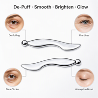 Aplicador de Crema para Ojos KINWONG, Varita Metálica Masajeadora Gua Sha para Ojos, Reduce la Hinchazón, Líneas Finas y Ojeras, Venta al Por Mayor OEM