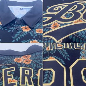 Custom Mens Golf Polo Shirt Personalized Short Sleeve Quick Dry Polyester Sport Shirt For Boys And Men With Digital Printing - Product Image 5