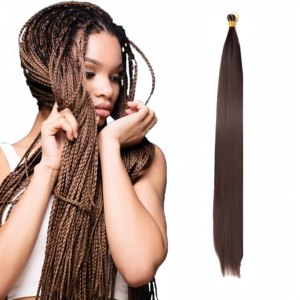 Extensiones <span class=keywords><strong>de</strong></span> <span class=keywords><strong>Cabello</strong></span> <span class=keywords><strong>de</strong></span> Ganchillo Trenzado Liso Extremo, Trama Única, 28 Pulgadas, Preestirado, Venta al por Mayor, Fibra <span class=keywords><strong>de</strong></span> Alta Temperatura, Simpler More - Product Image 1