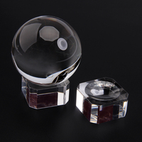 Support acrylique transparent à personnaliser, en Cube, présentoir de sphère, en verre de cristal, pièces