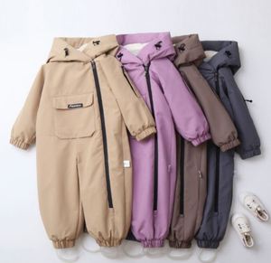 Kids Baby Warm Hooded Jacket Snowsuit Pant <b>Overall</b> Custom Design and Logo Printing Snowsuit - Product Image 1