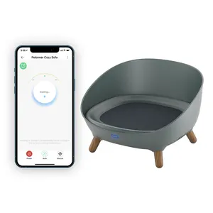 Ar Condicionado inteligente e aconchegante com autoaquecimento para cães e gatos, controle por aplicativo, sofá pequeno quente/frio para animais de estimação