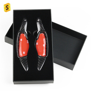 Accessoires d'intérieur de <span class=keywords><strong>voiture</strong></span> en Fiber de carbone ES Paddle Shifters Cover pour Hyundai Oncino Phase One 2019 pour l'instant - Product Image 6