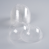 Couvre-gobelet plat jetable en PLA durable, 100 % biodégradable, résistant aux fuites, pour boissons froides, smoothies, service de restauration