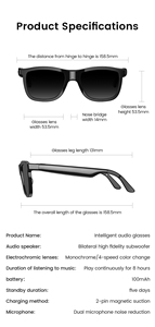 Gafas Inteligentes E05C con <span class=keywords><strong>Lentes</strong></span> Electrocrómicas de <span class=keywords><strong>4</strong></span> Niveles, TR90, 38g, BT 5.<span class=keywords><strong>4</strong></span>, Diseño de Tubo de Sonido, Reducción de Ruido, Aptas para Conducir - Product Image 6