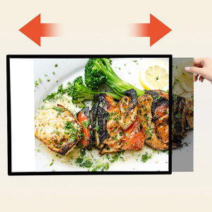 กรอบอลูมิเนียมกระจกเทมเปอร์แบบบางเฉียบปลั๊กติดผนังหรือผนังเดสก์ท็อป A4 A3เมนู A1 A2บอร์ดโปสเตอร์ LED - Product Image 4