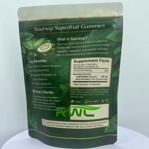 Caramelle Gommose Extra Forte al Graviola (Soursop) con Estratto di Foglie, Zinco e Vitamina <span class=keywords><strong>C</strong></span> – Supporto Immunitario e Digestivo, Senza Glutine - Product Image 4