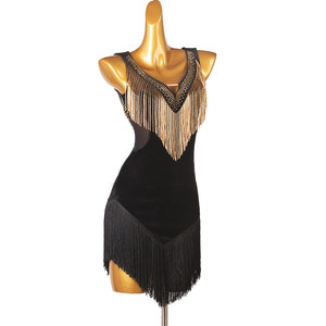 Vestido de Baile Latino con Cuentas de Alta Gama 2026, Estiliza y Favorece la Figura, Ideal para Competiciones; Nuevo Vestido de <span class=keywords><strong>Rumba</strong></span> - Product Image 3