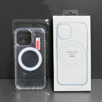 Étui de téléphone portable magnétique à chargement sans fil en acrylique transparent rigide pour iPhone 11 12 13 14 15 16 Pro Max Plus