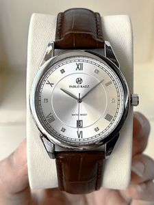 Reloj de Cuarzo Minimalista y Elegante para Hombre, Diseño Personalizado con Logotipo, Resistente al Agua, con Función de Calendario, Caja de Aleación de Calidad - Product Image 3
