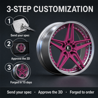 Jantes forgées Magenta à cinq branches rivetées, 2 pièces, 18 19 20 21 pouces, 5x112 5x114.3 5x120 BMW X5