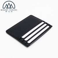 Dompet ramping anti-RFID berbahan kulit saffiano asli, dengan logo cetak khusus mewah dan modis dari Mount Yanzhi, tempat kartu kredit.