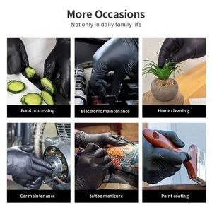 Para guantes de limpieza de coche de nitrilo de diamante mecánico de textura elevada gruesa Industrial sin polvo de 8 Mil modelo - Product Image 6