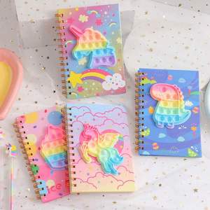 Cuaderno Moderno con Cubierta de Cuero con Diseño de Unicornio, Espiral, Multifuncional, Antiestrés, Impreso, para Estudiantes, Regalo para Niños - Product Image 2