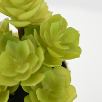 Ensembles de mini-succulentes artificielles de 19 cm, plantes artificielles dans un pot en soie pour le bureau, l'étagère, le rebord de fenêtre, la décoration de la maison
