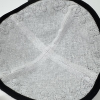 Kipá Judía de Terciopelo Negro con Bordado de Hilo Plateado, Sombrero Religioso para Hombres, Sinagoga, Boda, Bar Mitzvá, Transpirable, Tipo Gorra