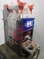 Machine de scellage automatique à chauffage pour gobelets en PP, PET et papier, machine de remplissage et de scellage de gobelets en film, vente chaude en usine