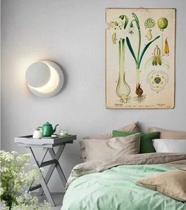 Wall <b>Light</b> Creative 360 Degree Rotation Adjustable Bedside <b>Light</b> Black and White Living Room Background Wall Stair <b>Light</b> - Product Image 4