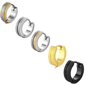 Enamel Large Big Circle Wire Loop Rings Custom Hoop Earring Stainless Steel For Jewellery Making