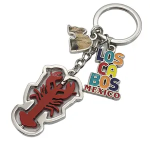 Keychain 3d Logo Sublimation Denmark Silicone LED 2D Plastic Colorful Promotion 3D Custom Soft Rubber PVC Keychain