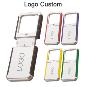 Customizable Logo LED Magnifying Glass Lamp Convenient Telescopic Design for Elderly Promotional Mirrors Excellent for Daily Use